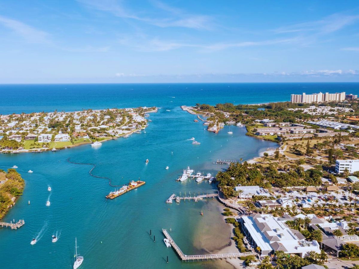 Aerial photo of the Jupiter Inlet, Jupiter, FL Aerial photo of the Jupiter Inlet, Jupiter, FL